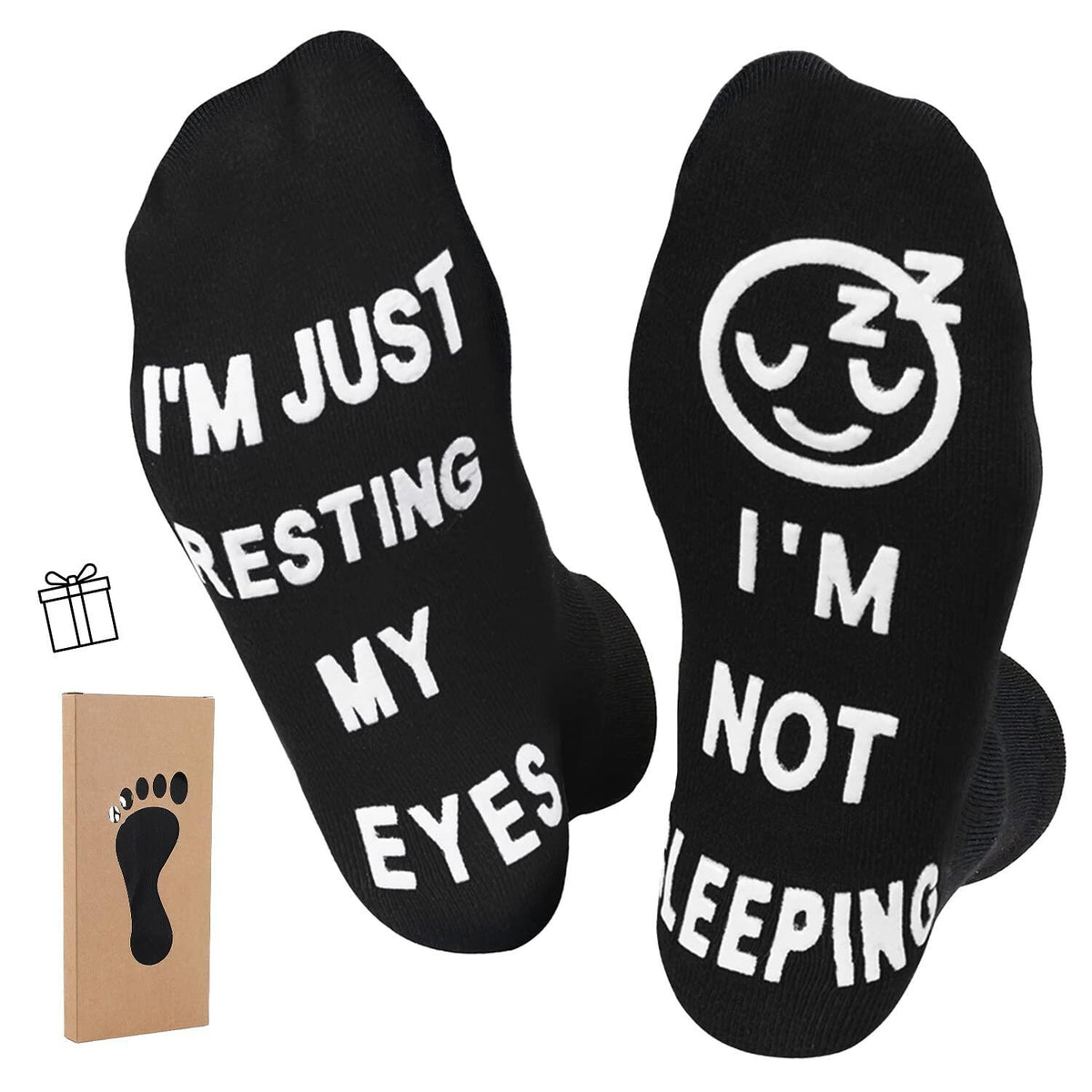 "I'm Not Sleeping" Funny Socks