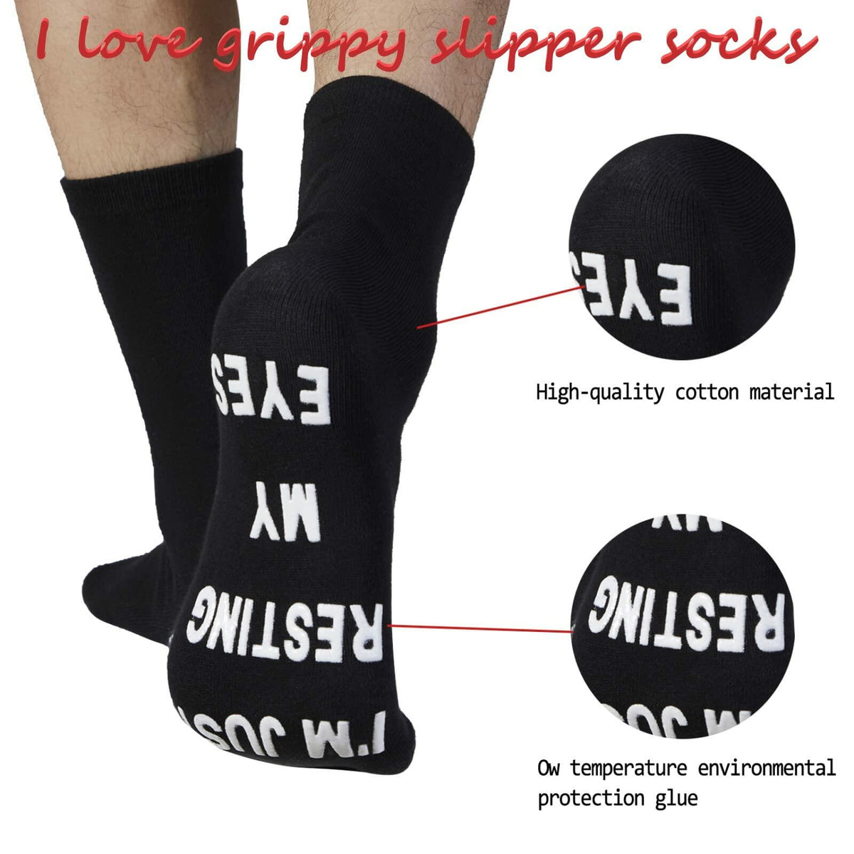 "I'm Not Sleeping" Funny Socks