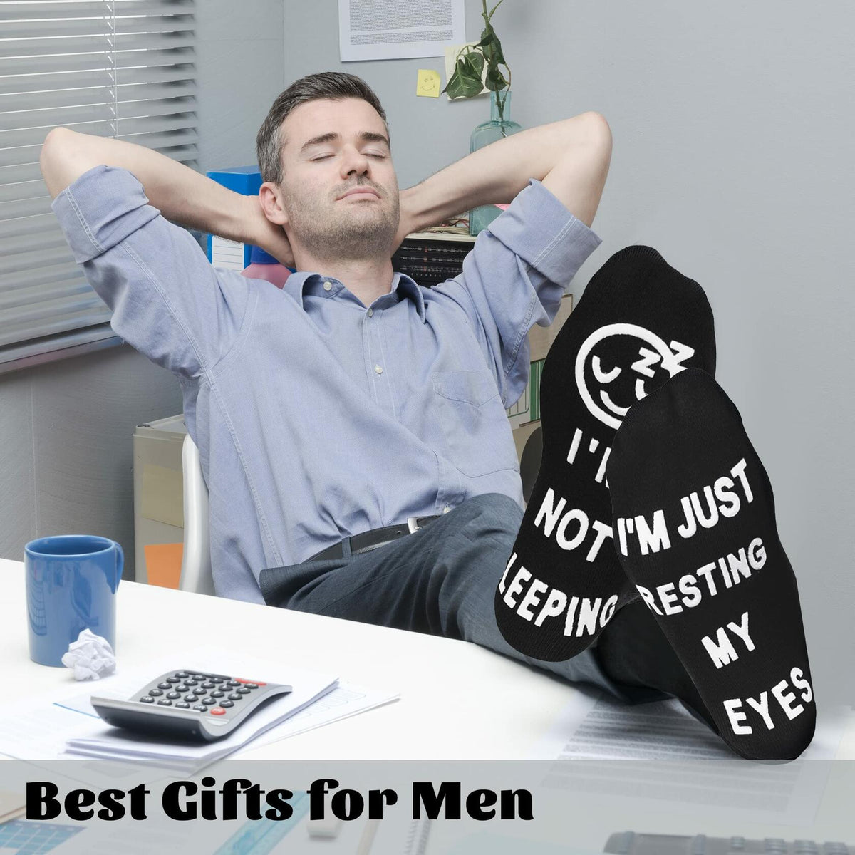 "I'm Not Sleeping" Funny Socks